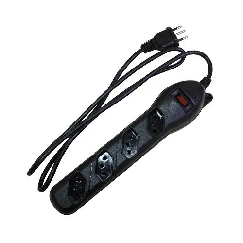 Filtro de Linha 4 Tomadas Bivolt Preto - Qualitronix