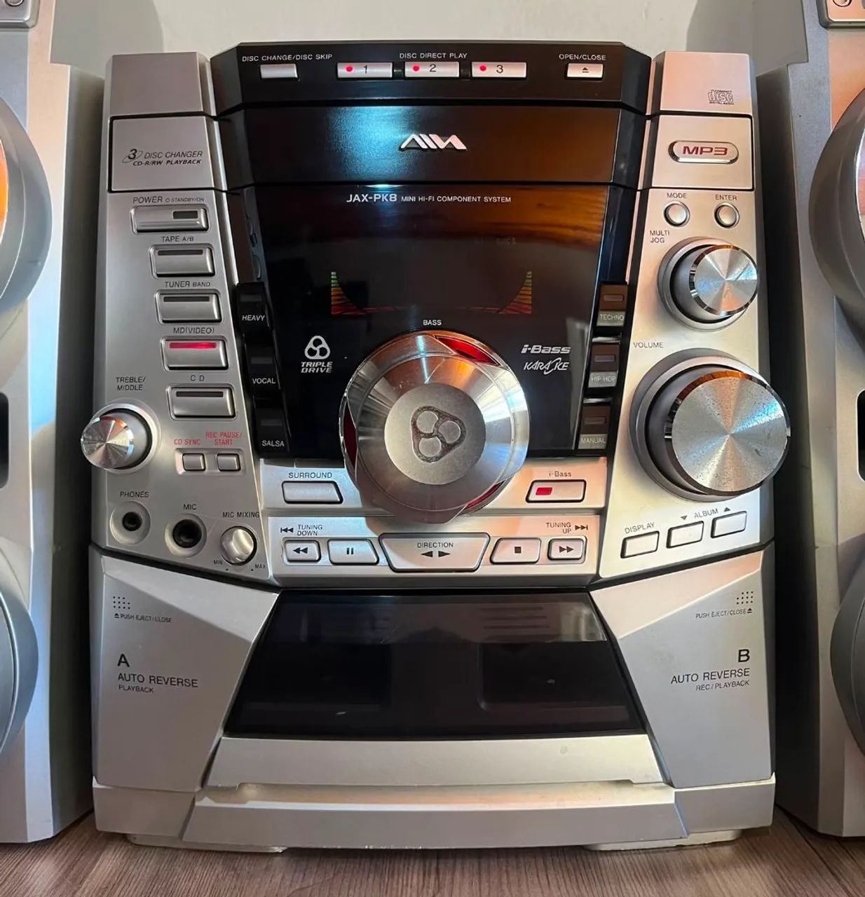 Mini System Aiwa Jax-pk8 4400 Watts Leia Descrição Philips Sony