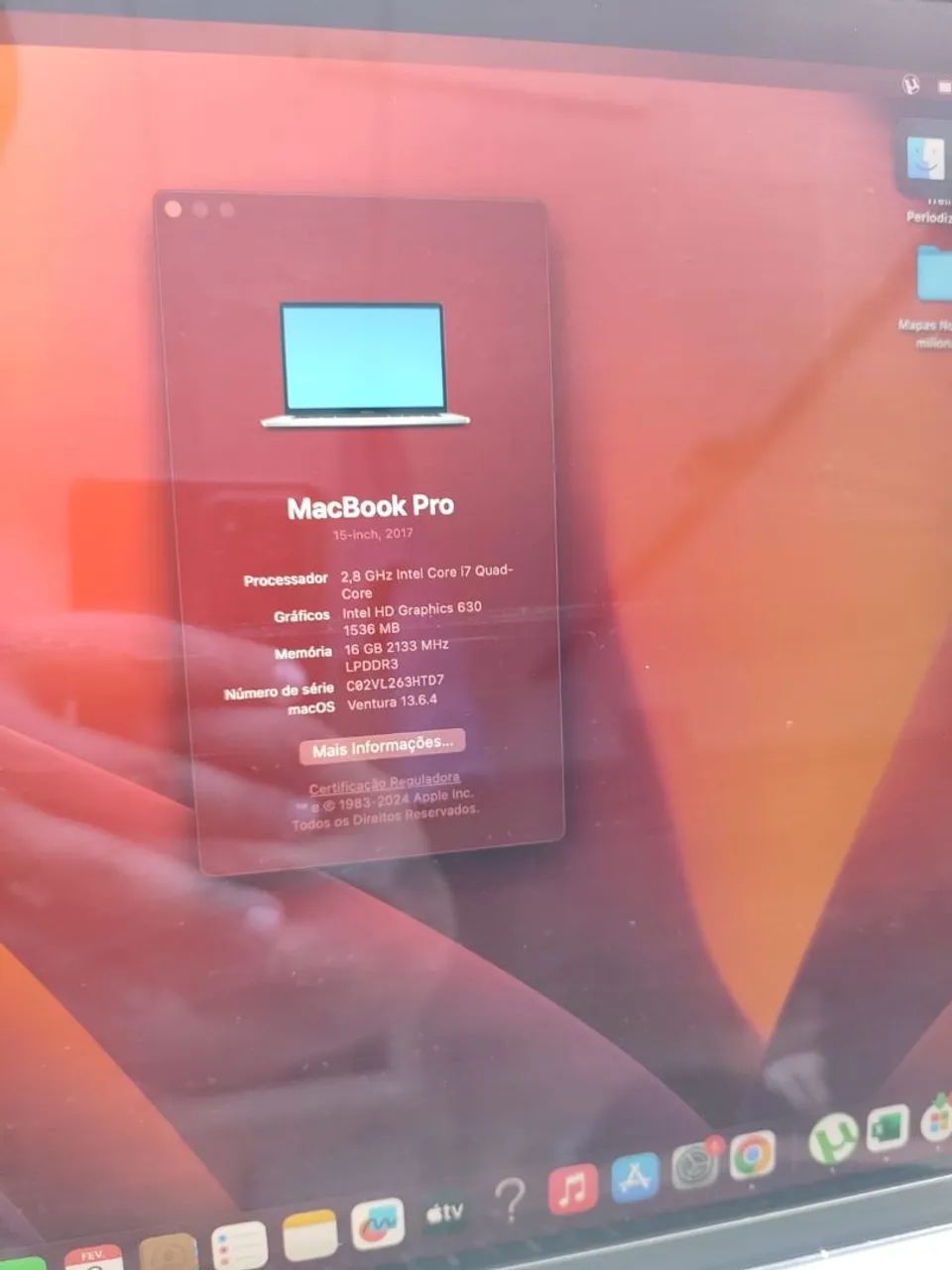 MacBook Pro 15'' Touchbar i7 - 16gb RAM - SSD 256GB - Foto 4