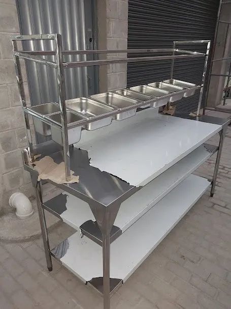 Bancada e mesa de manipulação em aço inox