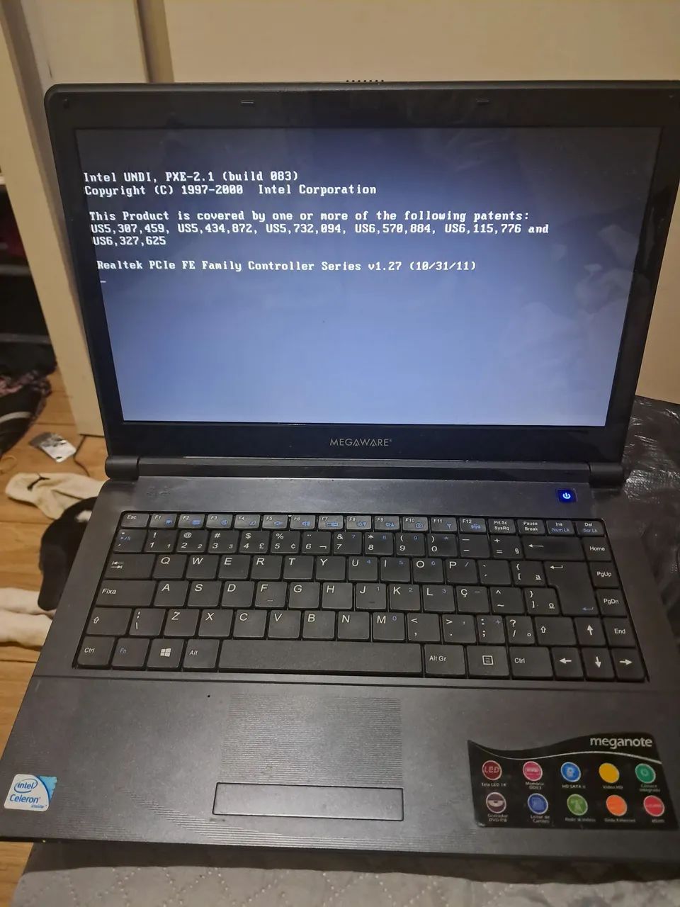Notebook megaware meganote intel celeron