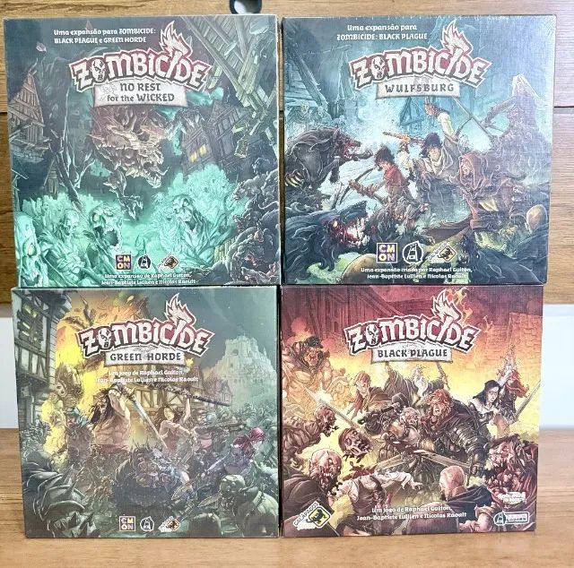 Lote Zombicide (Lacrados) - Caixas Base e Expansões Raras