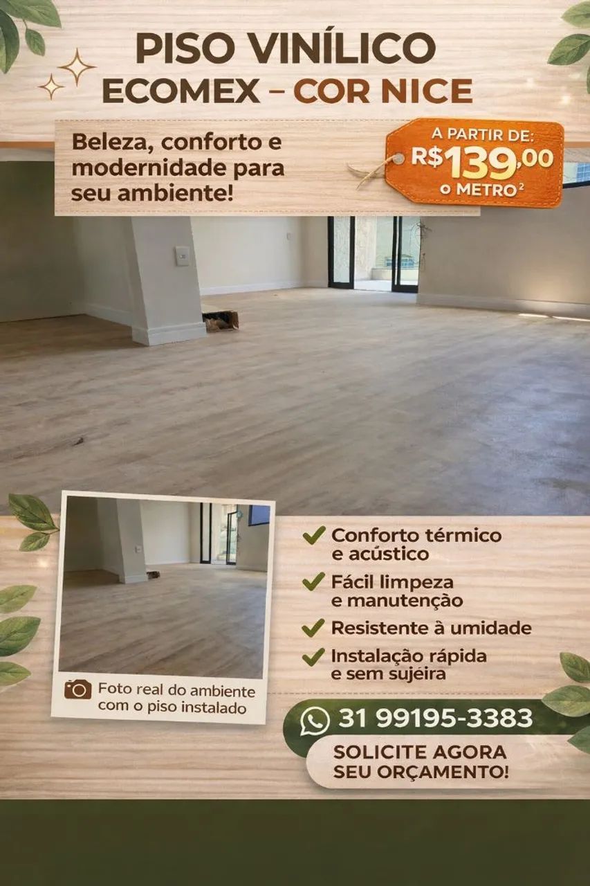 Piso vinilico e laminado 
