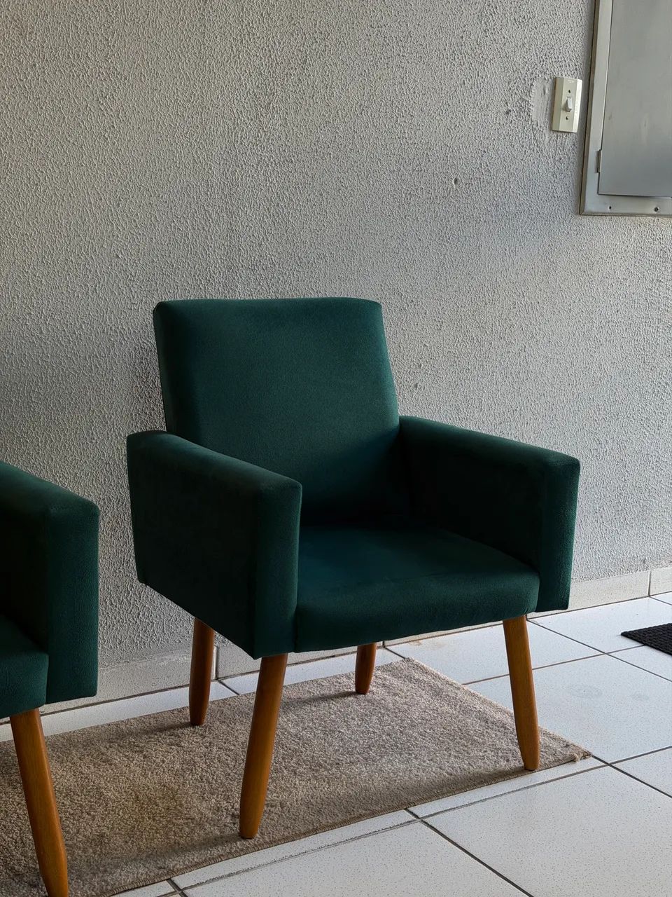 8 Poltronas de veludo verdes