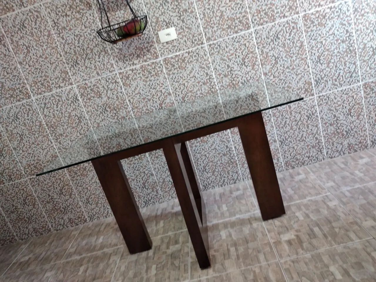 Mesa de janta de vidro grosso  - Foto 2