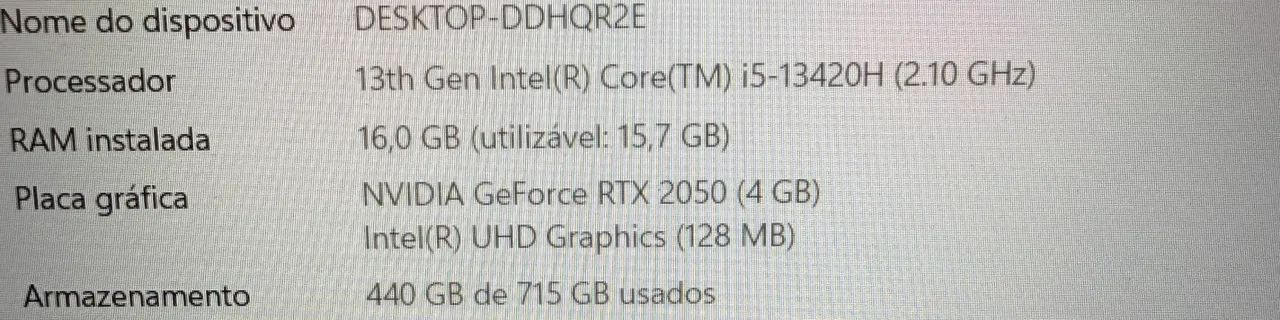 Notebook Acer Nitro V15 - 15GB RAM + 800SD M2 + PLACA DE VÍDEO  - Foto 3