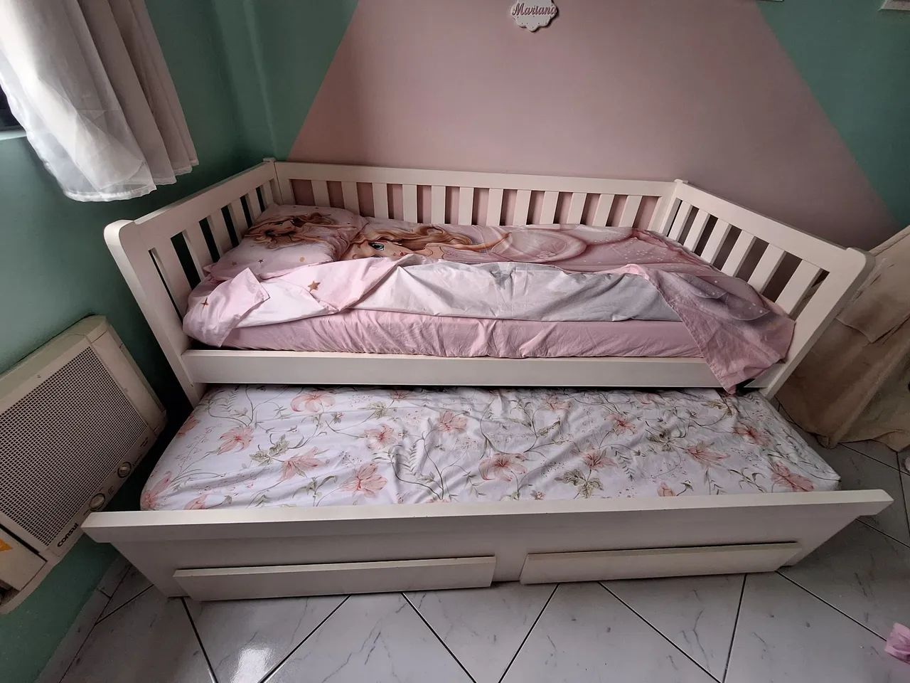 Cama madeira maciça com auxiliar  - Foto 2