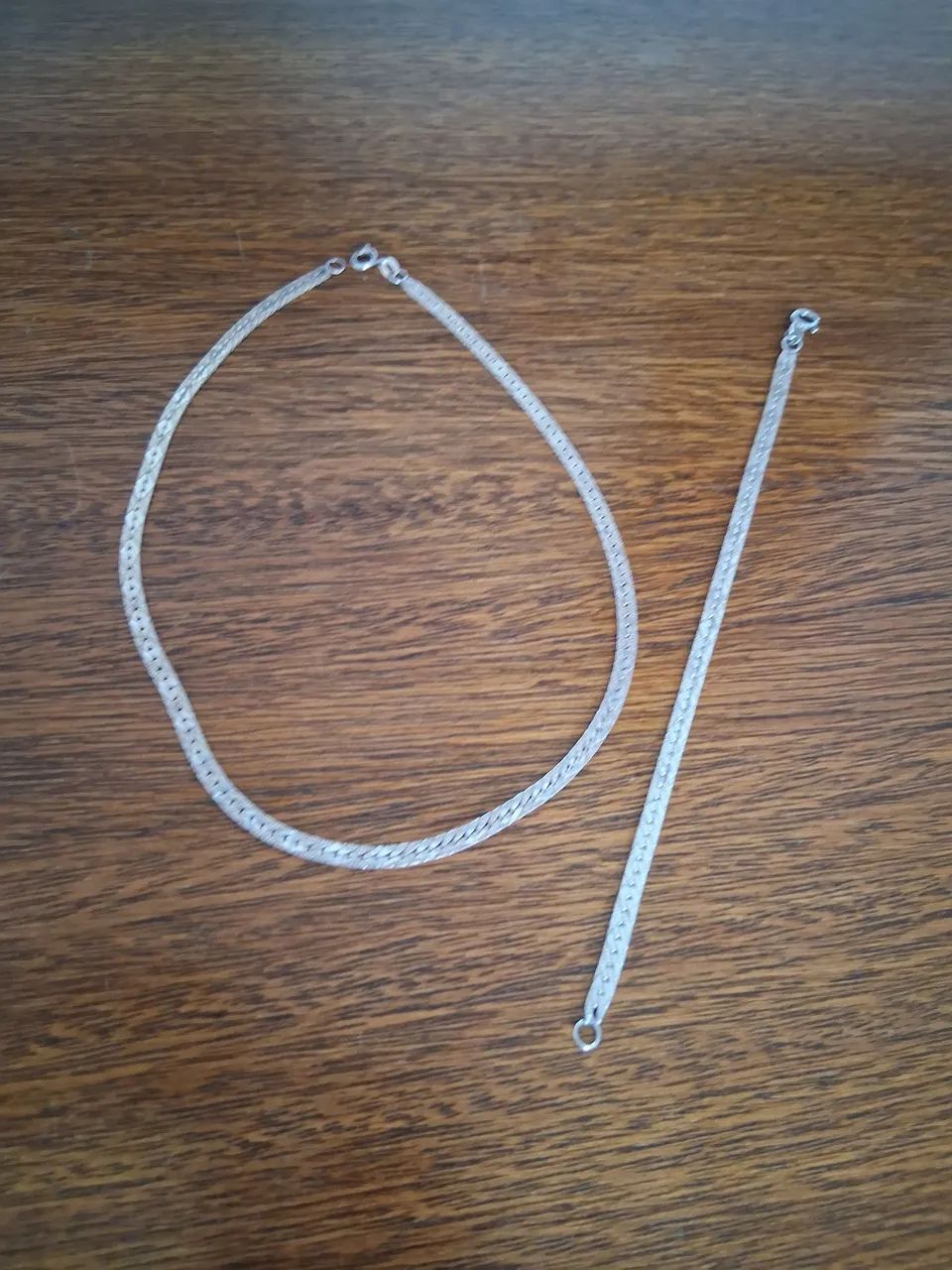 Conjunto colar e pulseira prata 950 - Foto 5