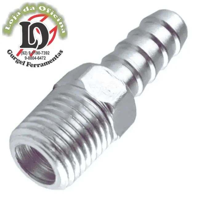 Conector espigão NPT 1/4 x Macho 5/16 1 pc - Bestfer-MLBFH2519U