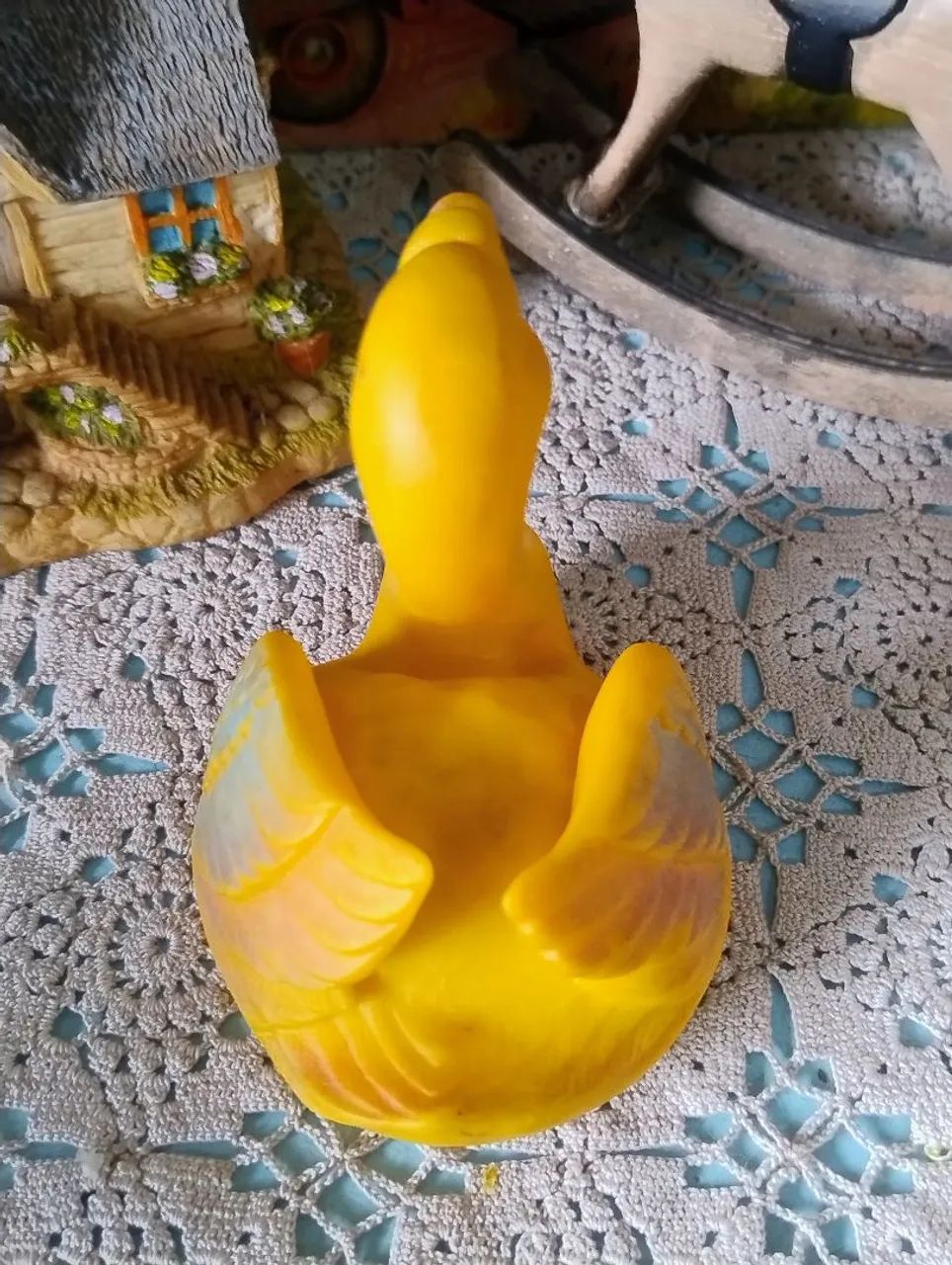 Antigo cisne de brinquedo em vinil - Foto 2
