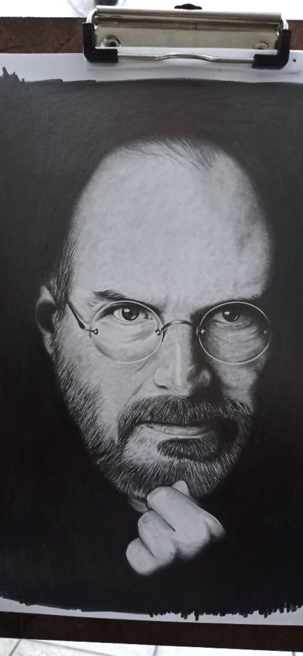 Desenho à mão emoldurado. 