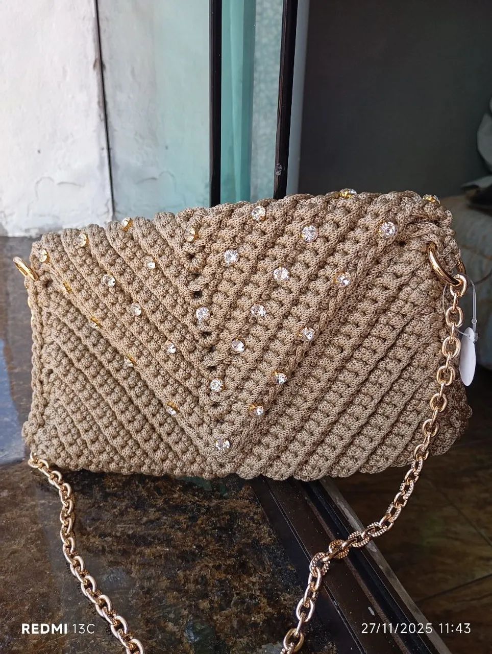 Bolsa de crochê linda 