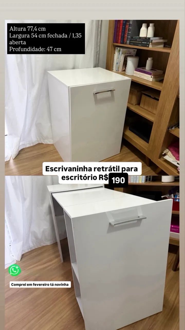 Vendo mesa de escritório retrátil 