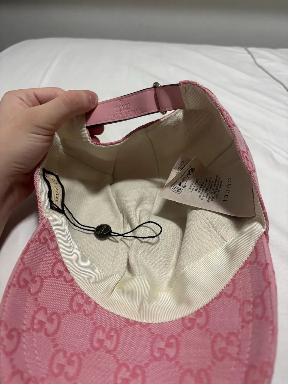 Boné Gucci Rosa - Foto 3