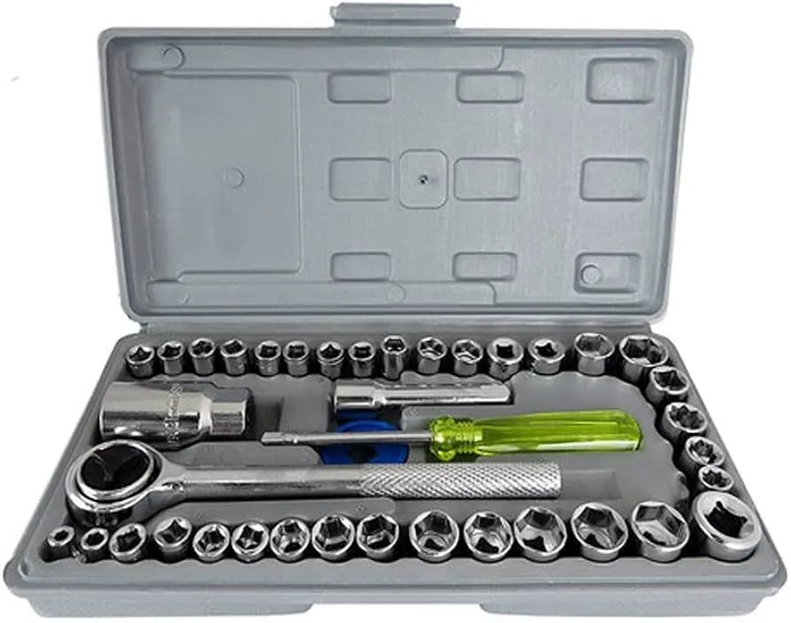 Jogo de Soquetes com Catraca - Completo e Resistente64994170932353121