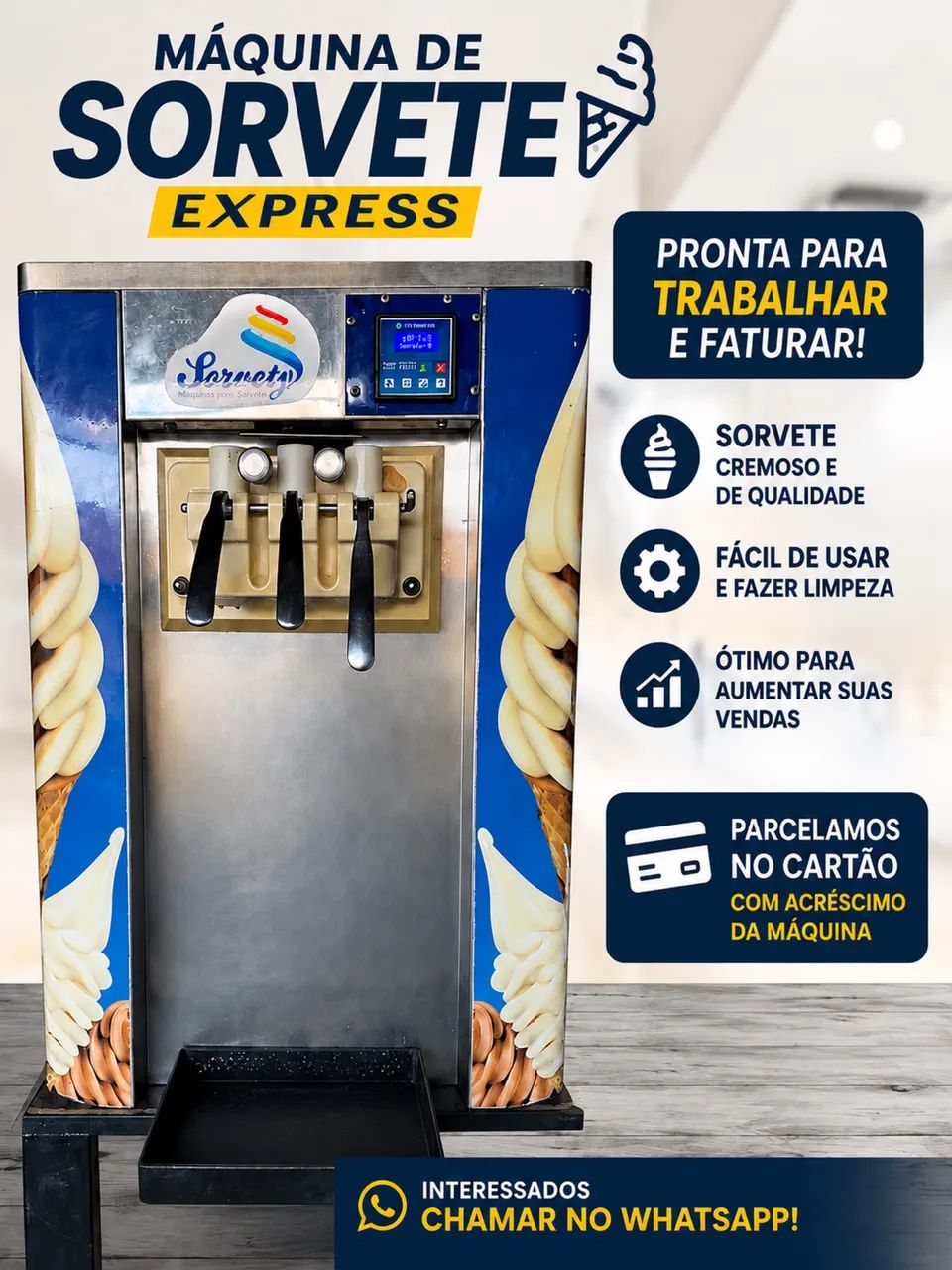 Máquina de sorvete expresso