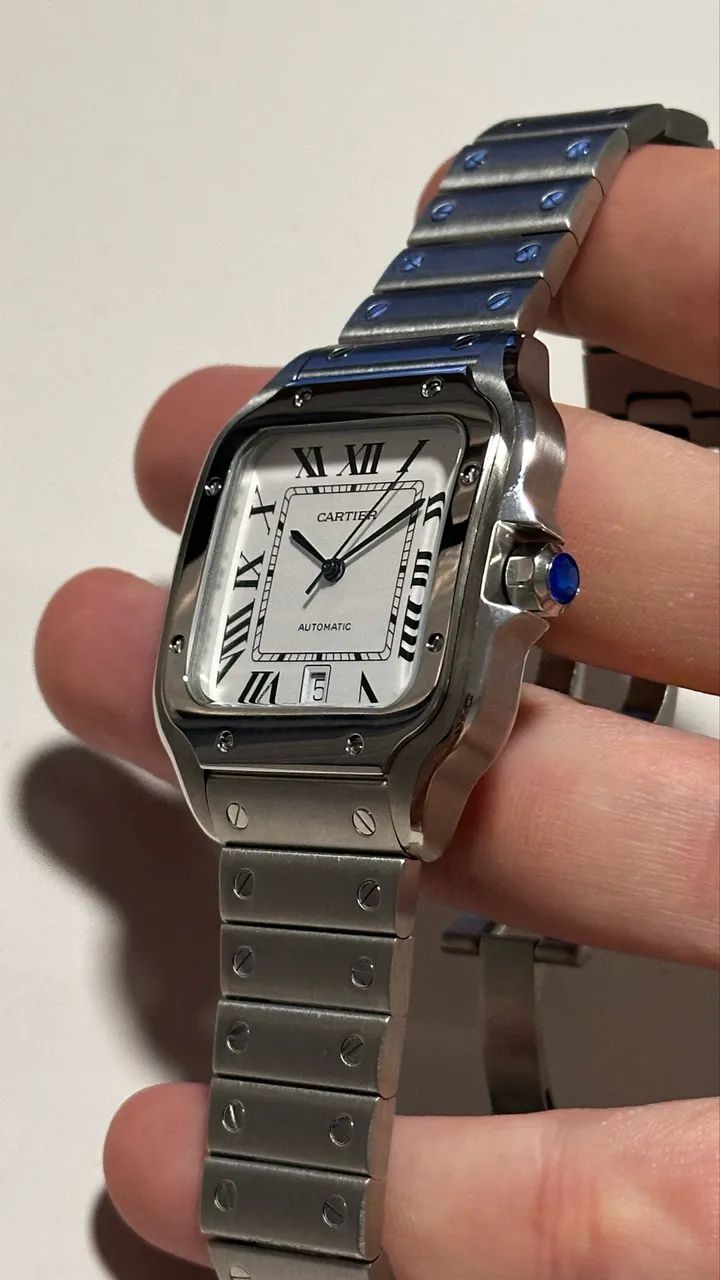 Relógio Cartier Santos XL automático Clne - Foto 2