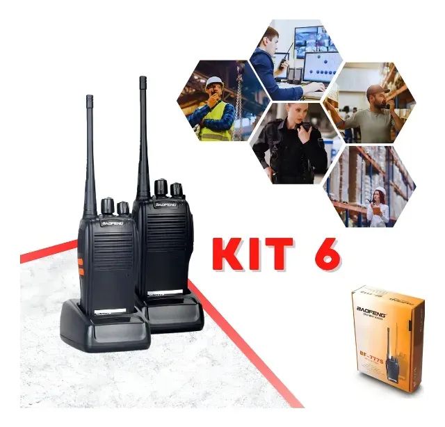 Rádio Comunicador Walk Talk Baofeng 777s KIT C/6 UNIDADES! - Foto 2