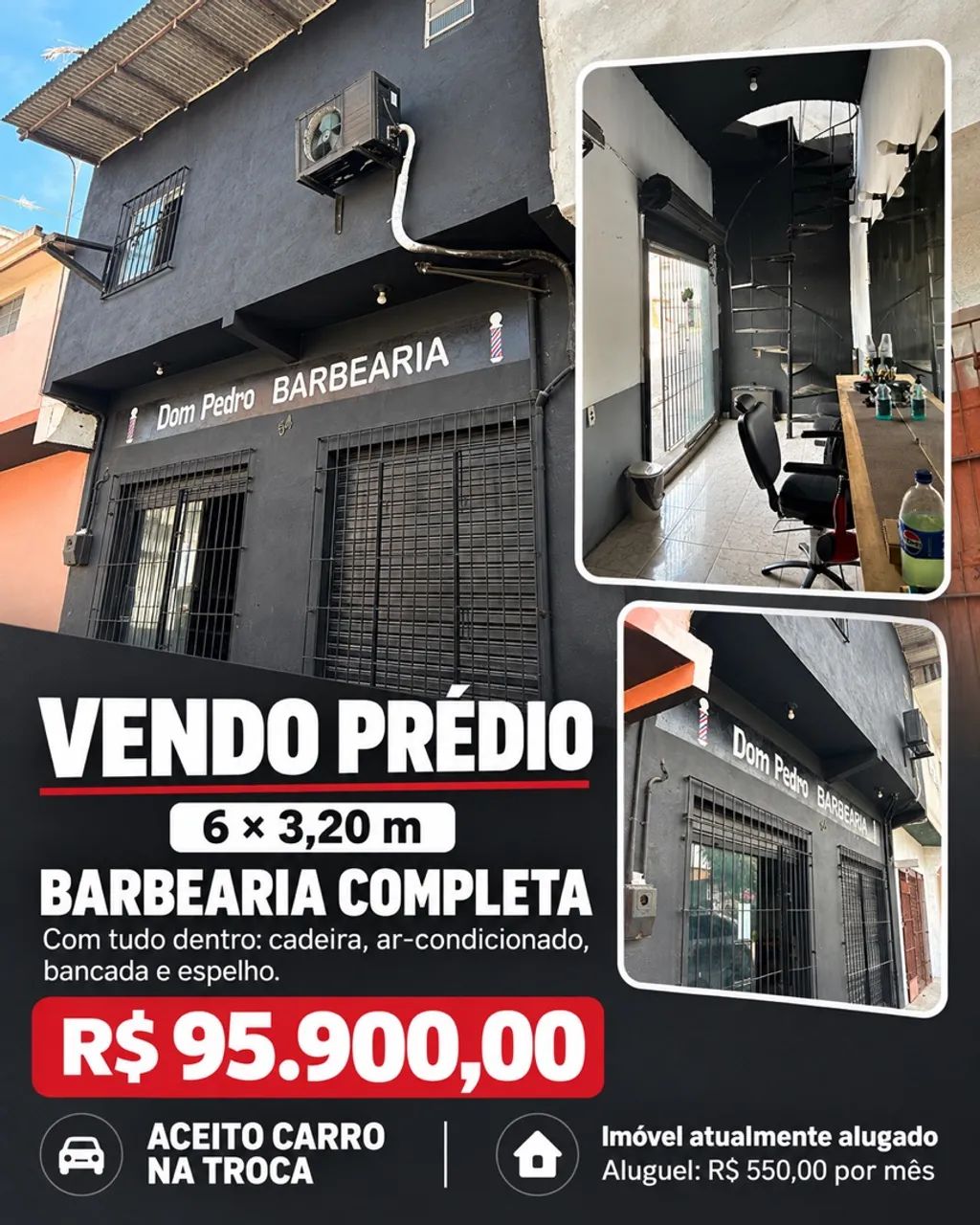 Vendo Barbearia 6 x 3.20