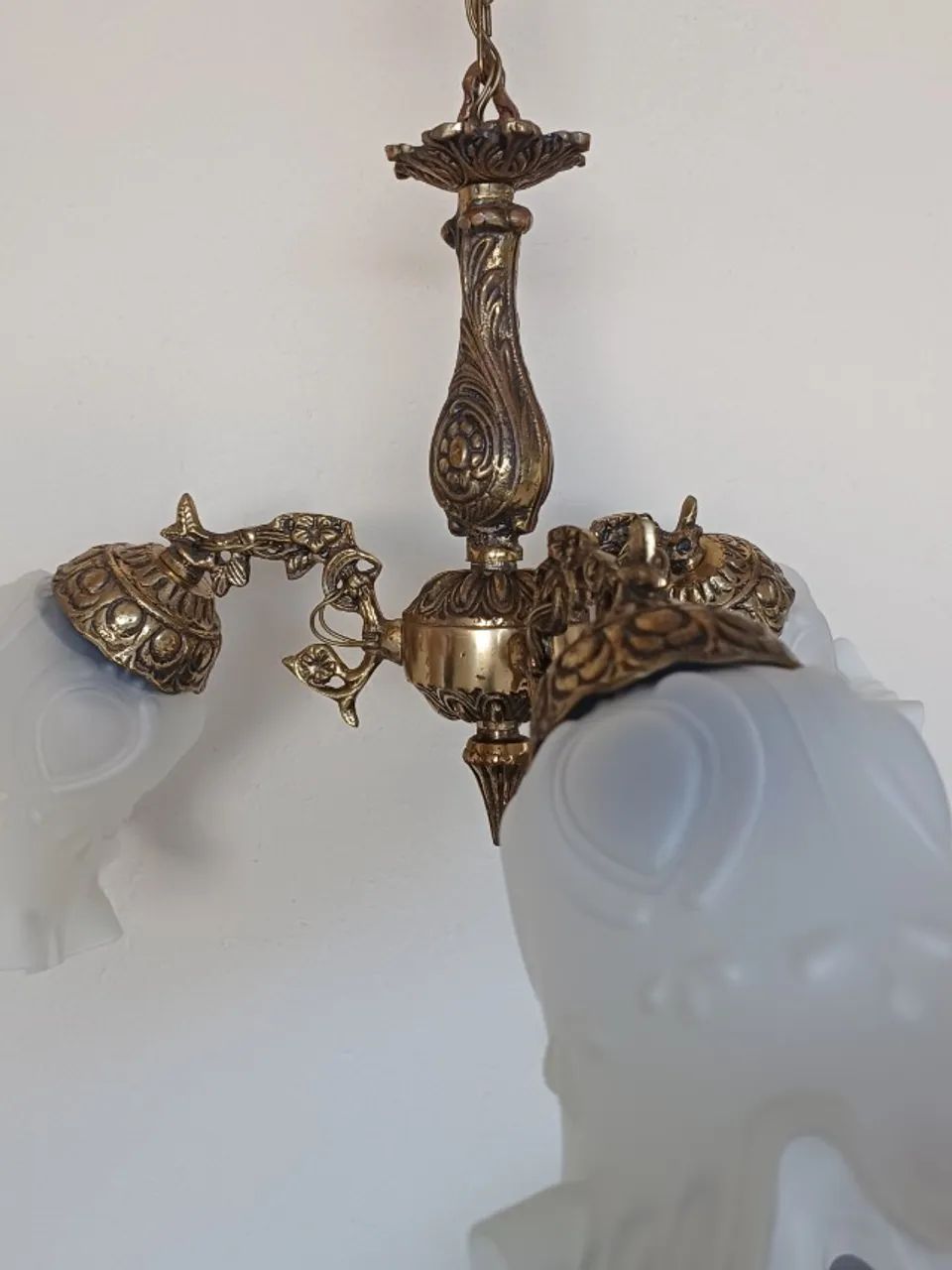 Lustre de Bronze com 3 Arandelas