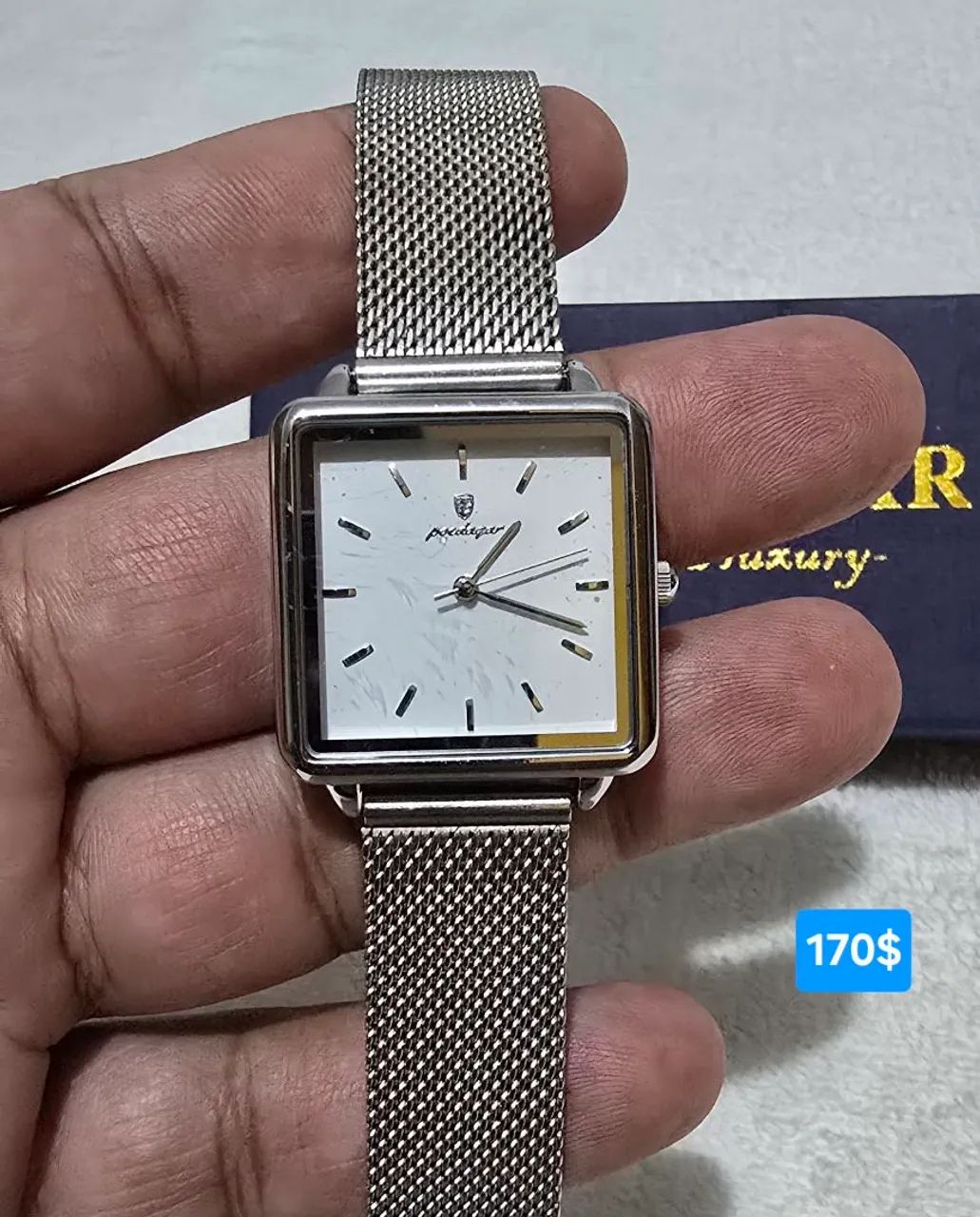 Relógio feminino da Poedagar em aço original 