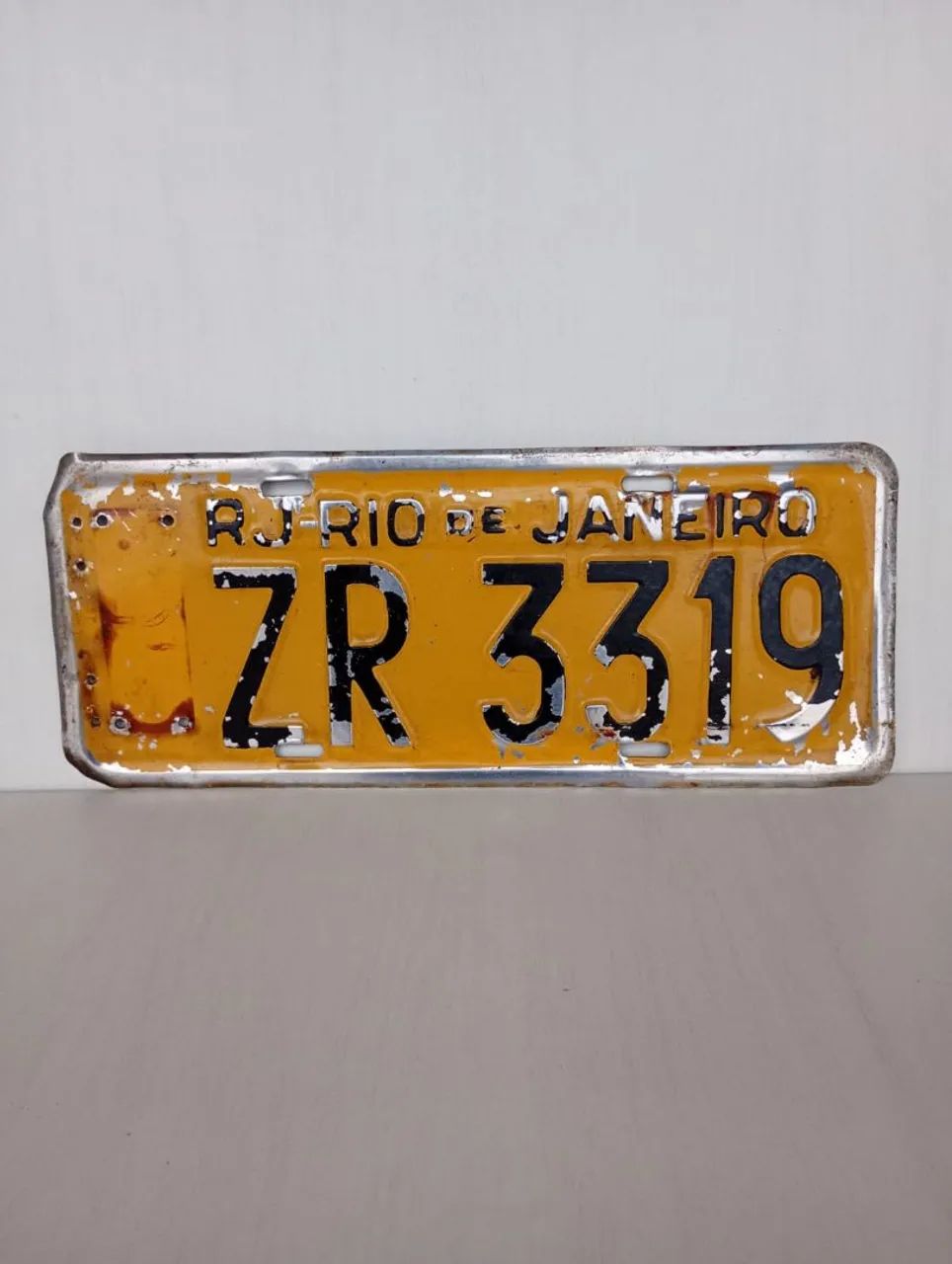 Placa amarela vintage  - Foto 2