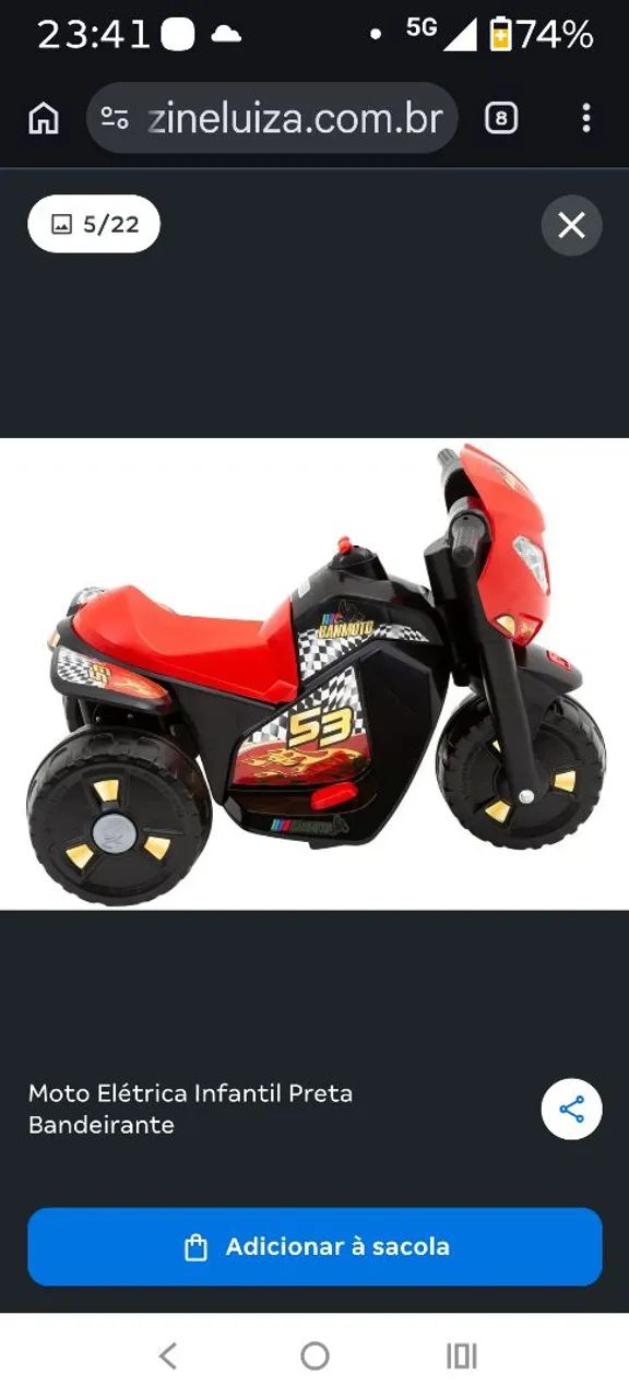 Moto elétrica infantil  - Foto 2