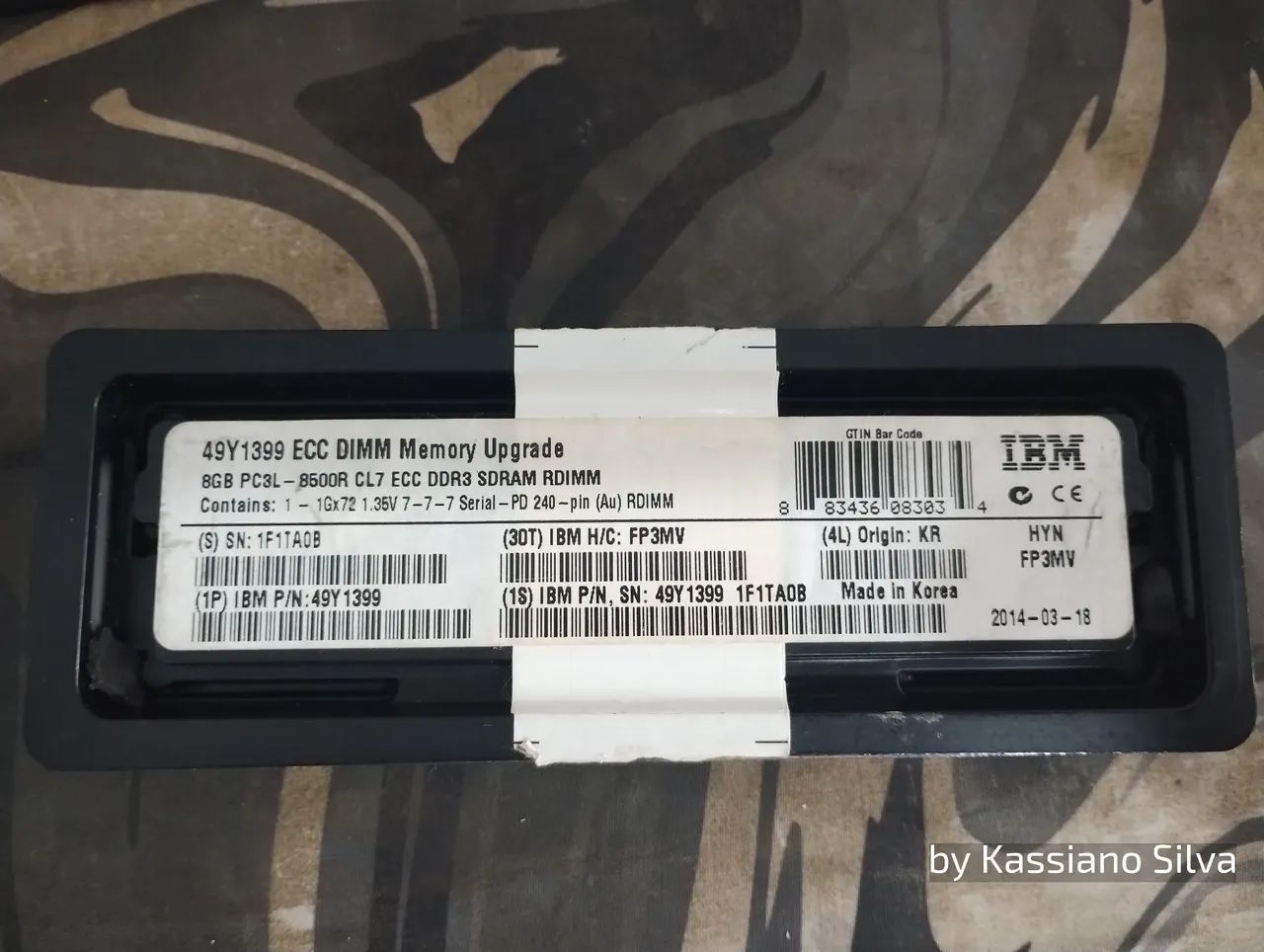 Memória 8gb-ddr3/8500/Ecc-registrada IBM servidor - Memória RAM