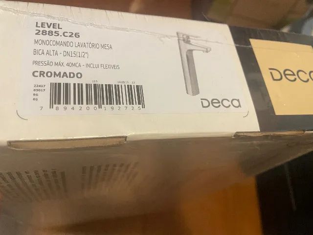 Misturador Monocomando Mesa Bica Alta p/ Lavatório Level Deca 2885.C26 - Cromado  - Foto 2