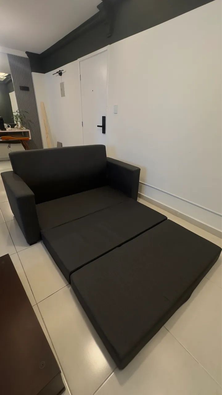 Sofá-Cama 2 Lugares - Cinza Chumbo - Foto 3