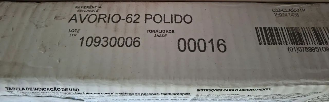 Piso Porcelanato Delta Avorio 62 x 62cm Polido Tonalidade Shade 16 Lote 10930006 - Foto 2