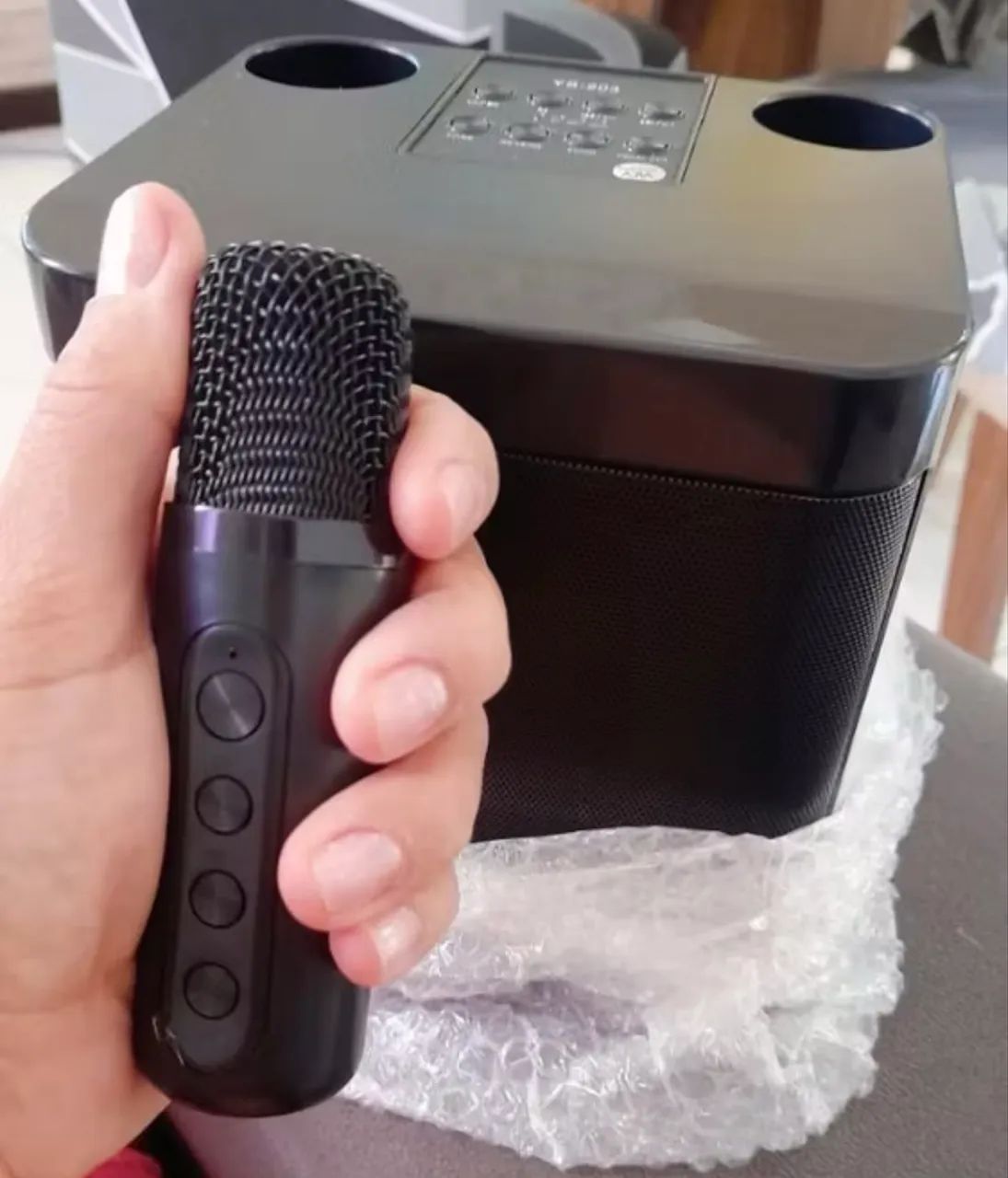 Caixa de som com bluetooth e karaokê  - Foto 2