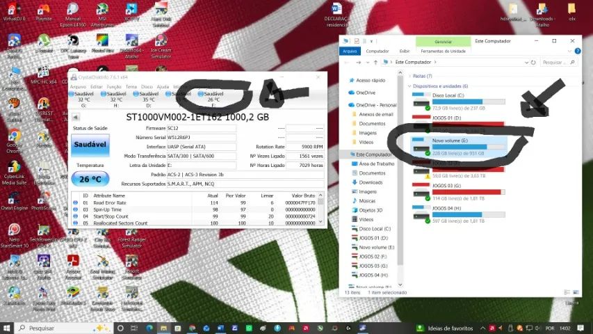 02 HDS  de pc 1 tb e 01 HD de notebook 500 gigas      - Foto 3