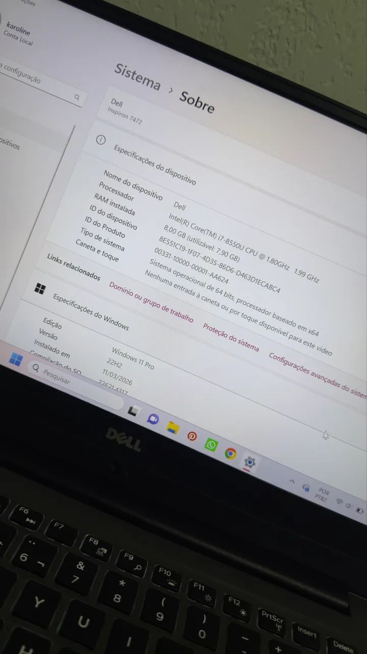 Dell Inspiron 7472 | Intel Core i7 | SSD | GeForce MX150 | Windows