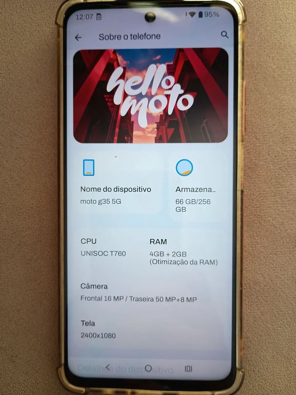 VENDO MOTOROLA G35 VERMELHO, 5G, 256G - Foto 2
