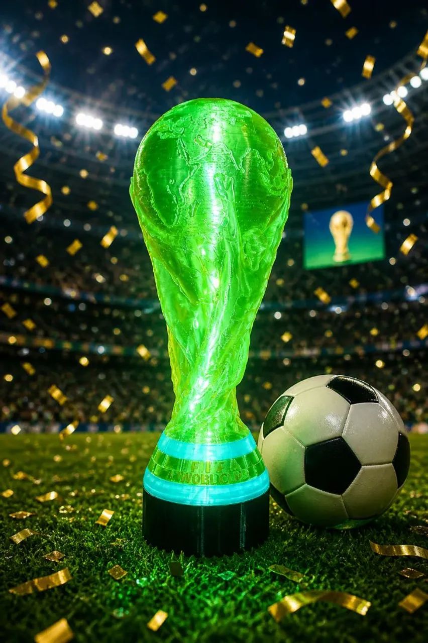 Luminária Taça da Copa Abajur + RGB + Controle - Foto 3