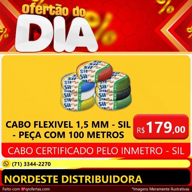 CABO FLEXIVEL SIL 1,5 MM FLEXIVEL - SIL - PEÇA COM 100 METROS -CERTIFICADOS PELO INMETRO  - Foto 6