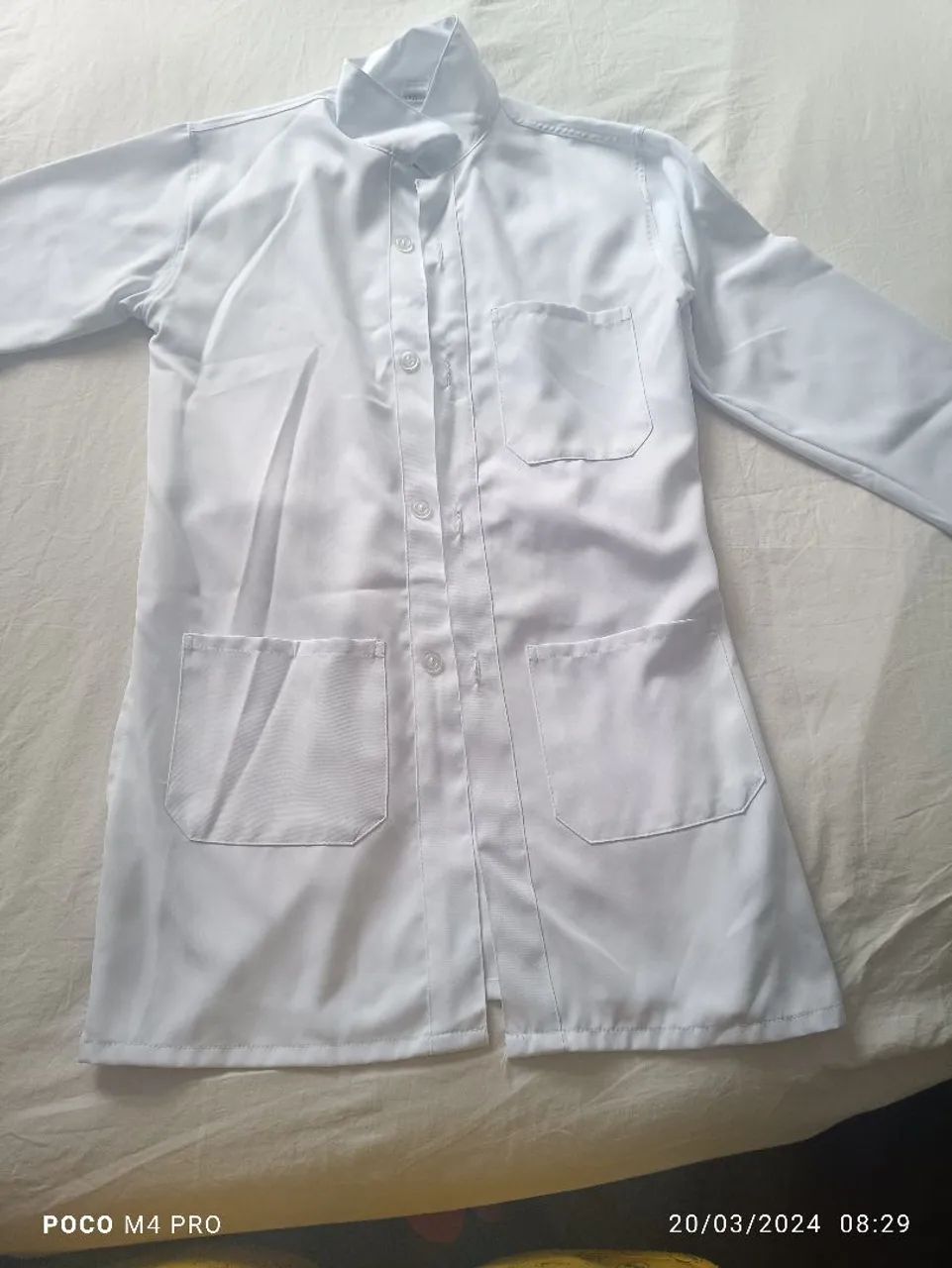 Jaleco branco tamanho P