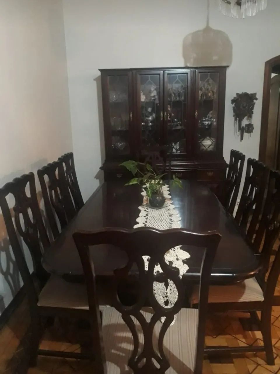 Mesa de Jantar Extensível em Madeira Maciça com 8 Cadeiras - Foto 3