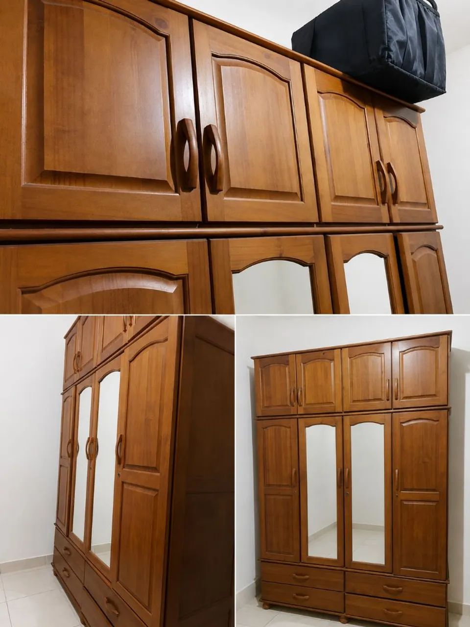 Guarda roupa (MADEIRA) com 2 espelhos.