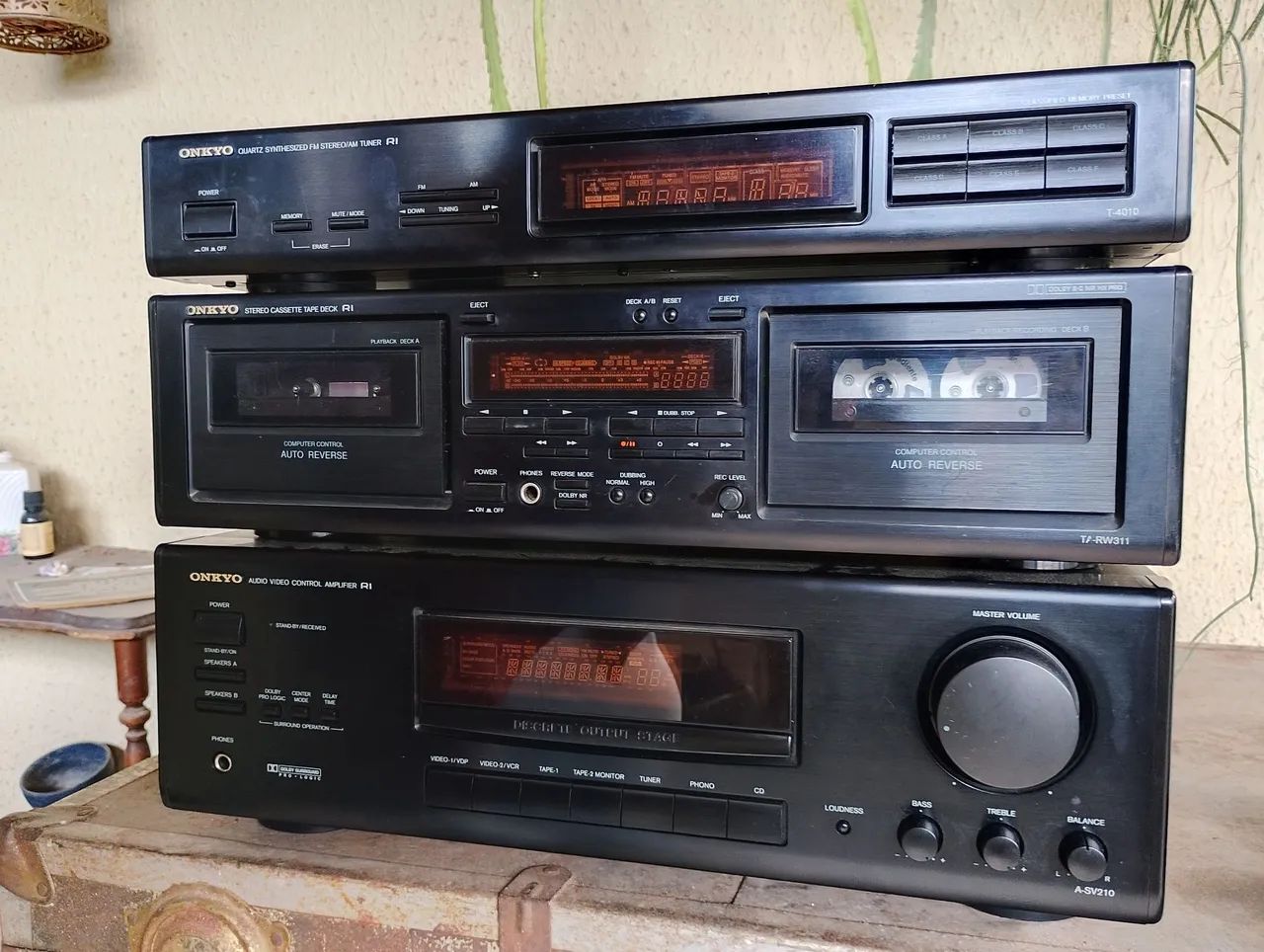 ONKYOオーディオセット Conjunto de som onkyo em ótimo estado de conservação e funcionando