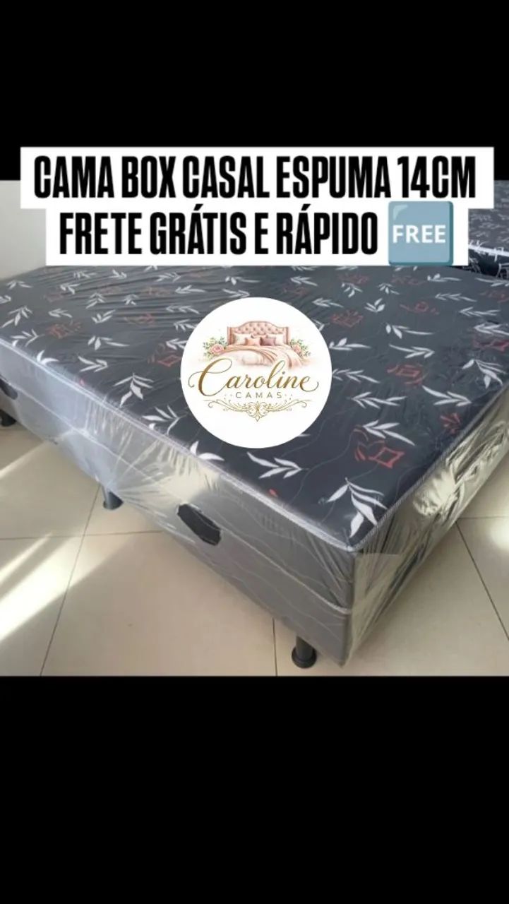 Cama box - frete rápido ( Espuma 14cm Celada)