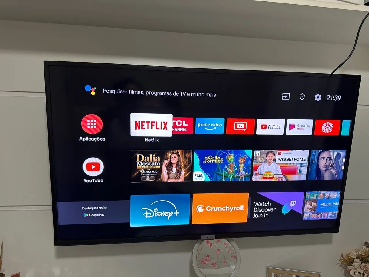 Vendo TV TCL 43 polegadas smart tv,funcionando perfeitamente 