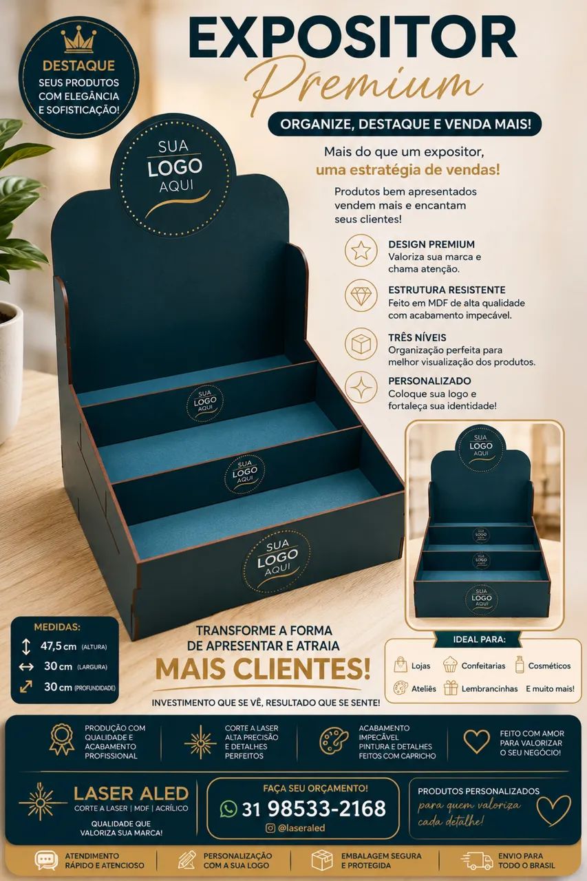Expositores Personalizados em MDF e Acrílico | Corte a Laser - Foto 2