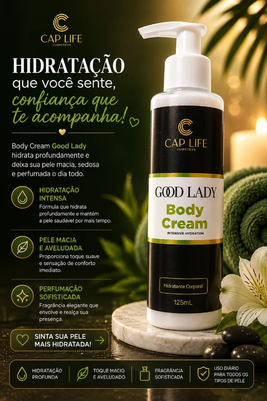 Body Cream Good Lady Cap Life 
