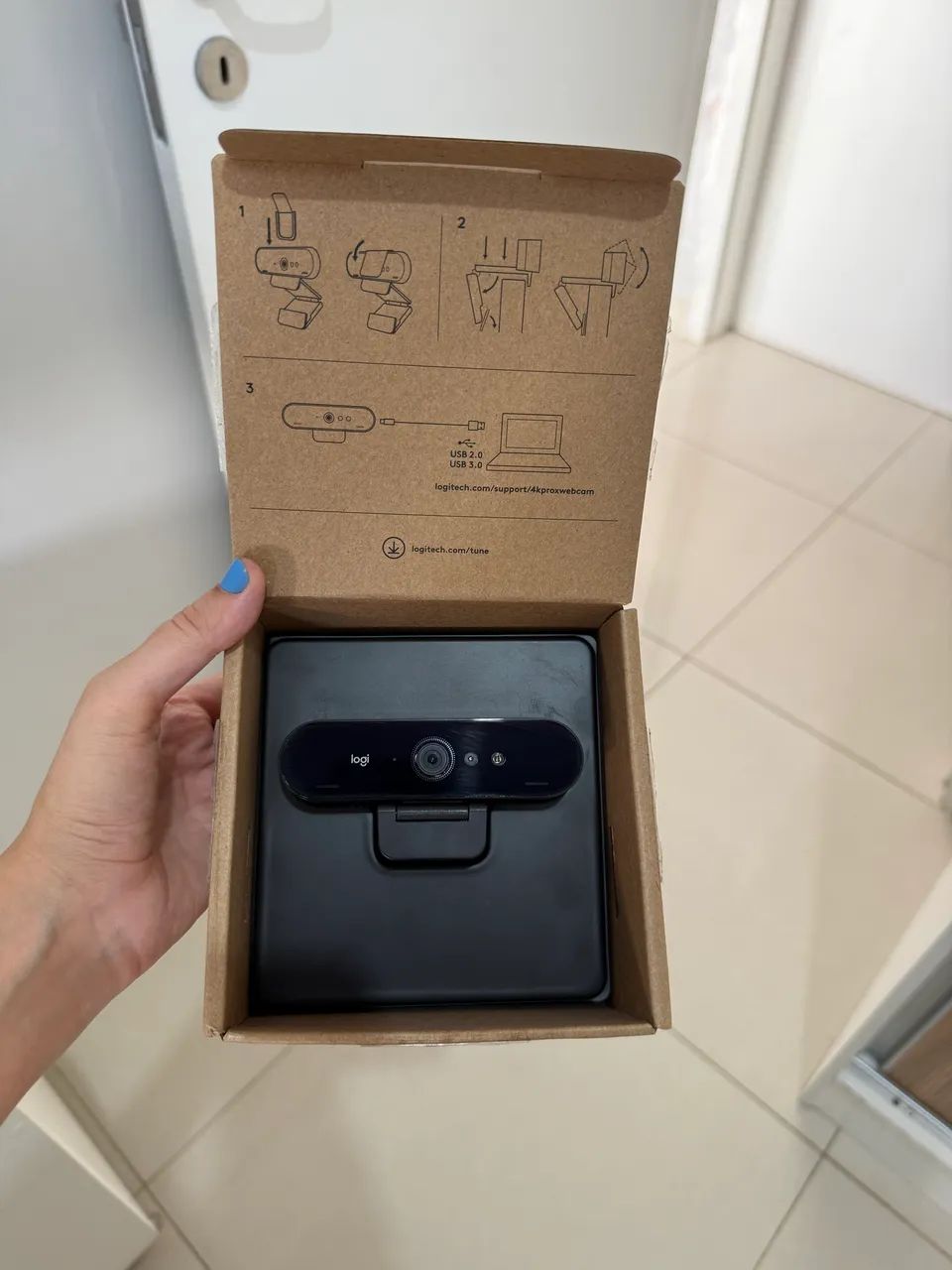 Webcam Logitech Brio 4K Pro- na caixa - Foto 3