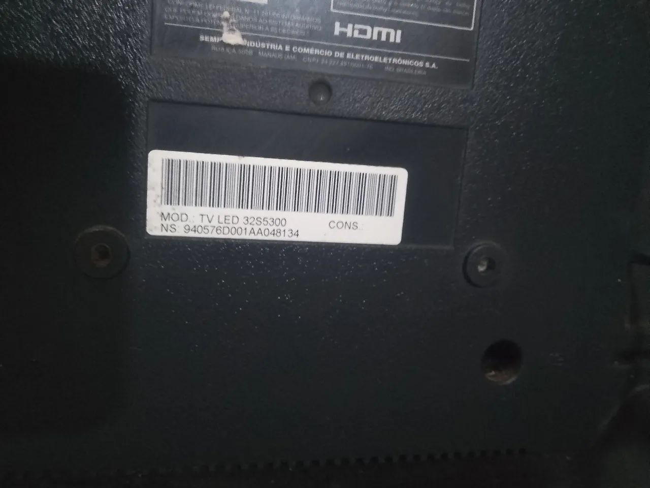 Tv32 led com defeito retirada de pecas 