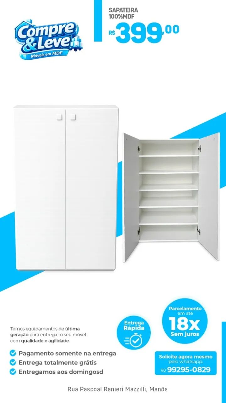 sapateira 100% mdf // entrega grátis  - Foto 2