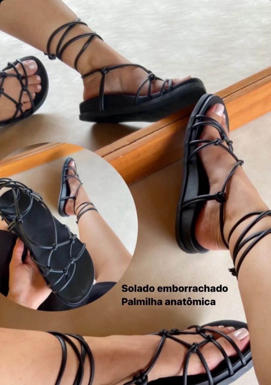 Sandália de amarração 