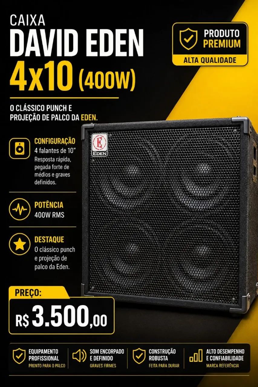 Caixa David Eden 4x10(400W)